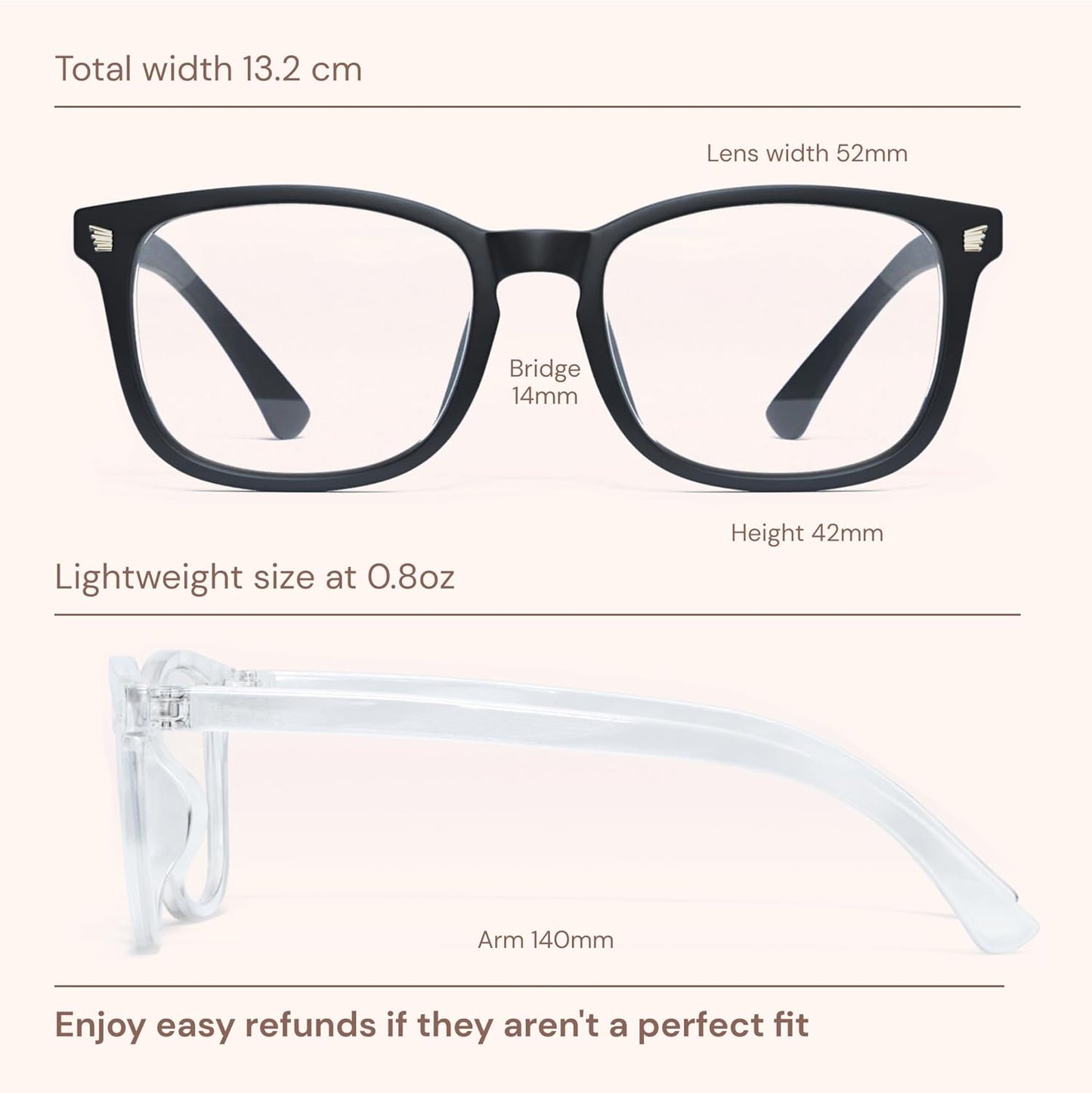 Woman's Blue Light Lens - Matte Black