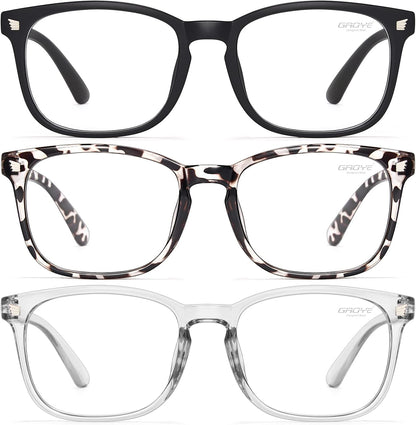 Woman's Blue Light Lens - Matte Black+Leopard+Grey