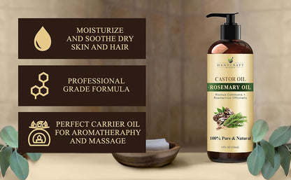 Handcrafted Castor Rosemary Oil