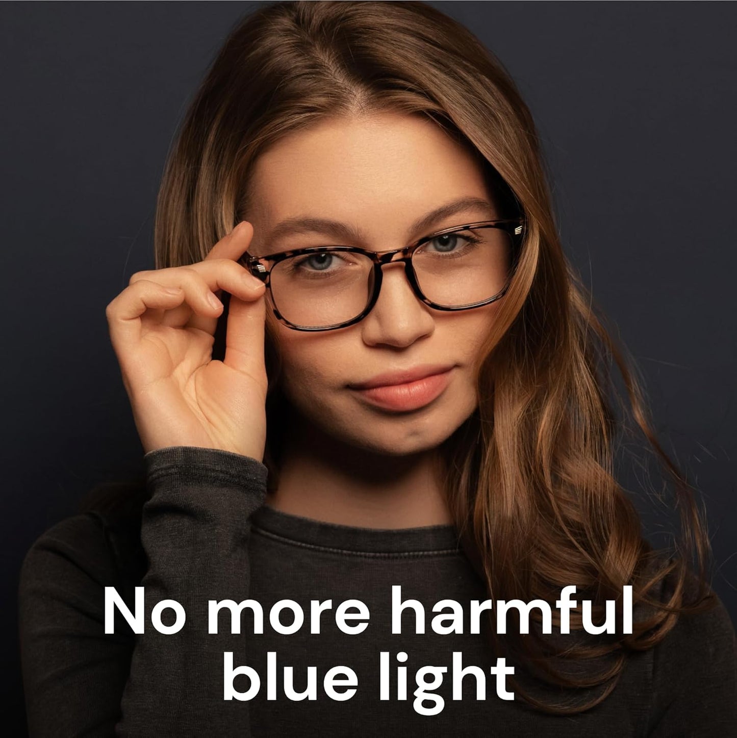 Woman's Blue Light Lens - Matte Black